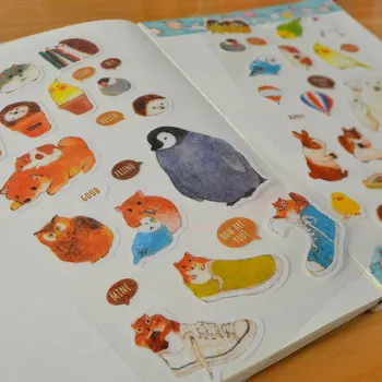 1 Лист хартия с пингвин и ежиком, албум за стикери за scrapbooking, украса със собствените си ръце