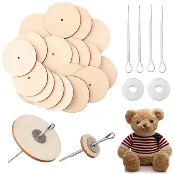 10 Комплекта дървени конектор за куклено работи ръчно изработени детски играчки, аксесоари за ръчно бродирани да scrapbooking 