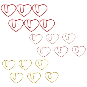 100 Броя Малки Кламери За Маркиране Във Формата На Сърце Във Формата На Сърце За Офис Училища У Дома Метални Кламери