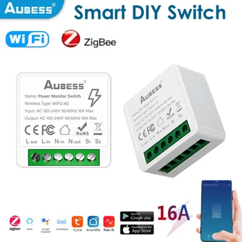 16A Sasha Zigbee/ wi-fi Smart Switch Поддържа 2-Полосное управление на Врата, приложение за Дистанционно управление на Smart Life Работи С Alexa И Google Home