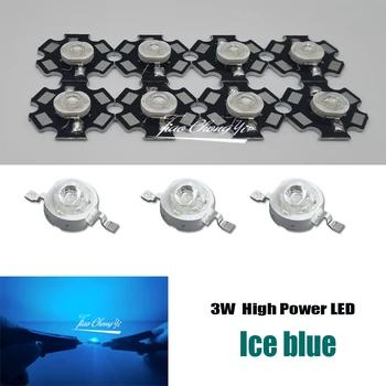 2 10 50 100шт Led лампа с висока мощност мощност 3 Вата Ice blue 480 нм и 3.2-от 2,6 На 700 мА с led подсветка