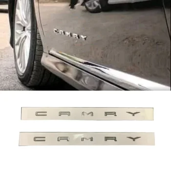 2 елемента Сребърна Емблема странични врати, Стикер с лого на марката за Toyota Camry XV70 2018 2019 2020 2021 2022 Аксесоари
