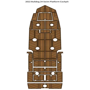 2022 Bulldog 24 Степенка за платформа за плуване, подложка за пилотската кабина, лодка, подложка за пода от пяна EVA тиково дърво