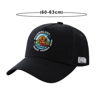 2023 Нови мъжки шапки Big Head в стил хип-хоп, женска шапка на шофьор на камион, памучни шапки за възрастни, 54-59 см, 60-63 см, голям размер