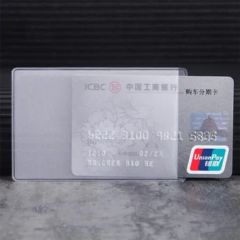 20pcs Прозрачен държач за карти от PVC, бизнес-калъф за автобуса, Калъф за банков кредит идентификационната карта, Титулярът на контейнера за лични карти