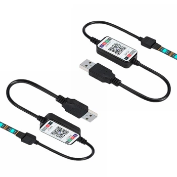 2X Безжична Bluetooth led димер с дистанционно управление DC5-24V, управление на свързване с телефонен приложение за включване на таймера на RGB Light Strip