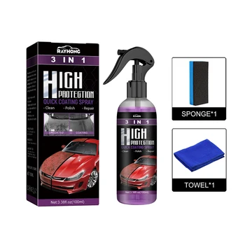 3 в 1 высокозащищенный бърз спрей за боядисване на автомобила автоматична ръчна смяна на цветове боя спрей за почистване покритие