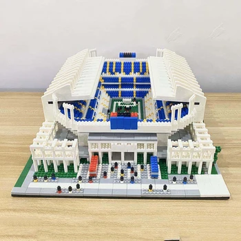 3D модел САМ Диамантени блокове Тухли Строителна играчка за деца Футболен спорт Стадион Португалия Футболно игрище Световната архитектура