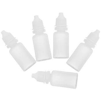 5 бр. празни пластмасови бутилки-пипети с обем от 10 мл, които могат да се компресират, шишета-пипети за течност за окото