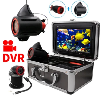 7-инчов видеорекордер за подводен риболов с преносим видеоискателем е Оборудван с подвижни сенника и 12 IR осветление за риболов