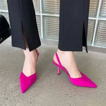BCEBYL/ 2023 г. Нова Мода Пролет Дамски Обувки на Висок Ток-висок ток С Остър Пръсти, Zapatos De Tacon Mujer Sandalias De Mujer