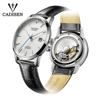 CADISEN 2023 Нови Мъжки часовници с Диаманти, Най-добрата Марка за Луксозни Автоматични Механични Часовници За мъже, MIYOTA 9015 Movt, Бизнес Ръчни Часовници За Мъже