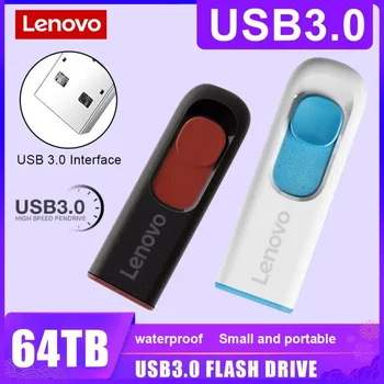 Lenovo USB Флаш Памет 64 TB Интерфейс USB 3.0 Реален Капацитет 2 TB Флаш Памет Високоскоростна Флаш-Диск 520 mb / s. USB-Памет За Лаптоп / PC