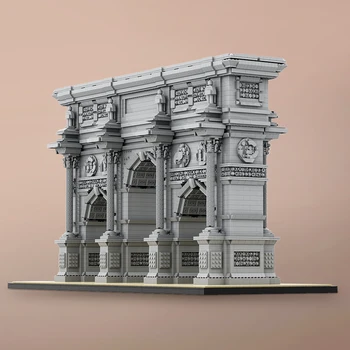 MOC Триумфалната Арка Строителни Блокове на Световно Известната Архитектура Париж Триумфалната Арка Атракция Вид Навън Тухли, Играчки, Подаръци