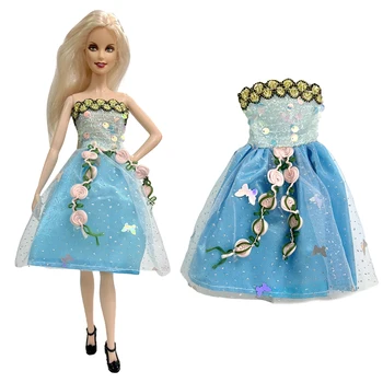 NK Official 1 бр. Кукла, хубава синя рокля, имитация на тънко рокля фея за кукли Барби, 1/6 Играчки, аксесоари, подаръци, детски подарък