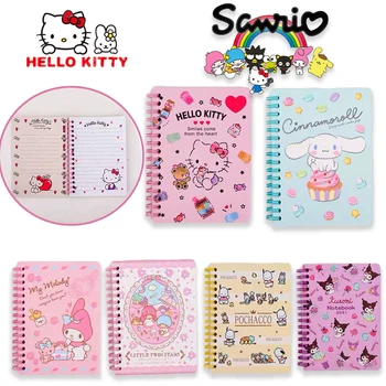 Sanrio Hello Kitty Notebook Cartoon Coil Book Kawaii Journal Момиче Мини Преносим макара 60 Страници Бележник Студентски Канцеларски материали Подарък