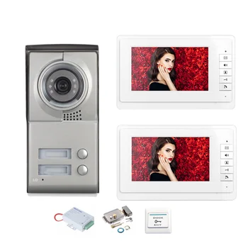 SmartYIBA 2-3 единици видео домофон, Ел. Заключване, Контрол на достъп, Домофонна система, IR видео домофон, система за сигурност