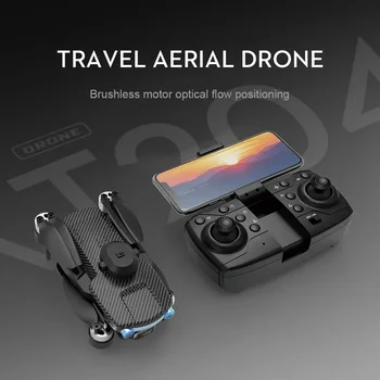 XT204 Mini Drone 4K Професионална снимка от въздуха С Две Камери, като се избягва Препятствия, Позициониране на Оптични Поток, Радиоуправляеми Квадрокоптер, Играчки
