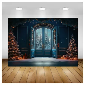 ZHISUXI Коледно дърво, на Прозореца, на Фона на снимки на шоколадови бонбони, Дървени врати, Снежен човек, кино, Бор, Коледен реквизит LPR-01