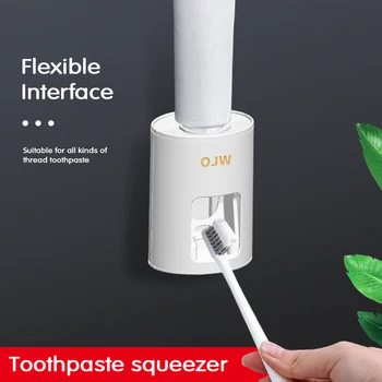 Автоматично опаковка на паста за зъби Без перфорация на Притежателя на четка за зъби, Стенни сокоизстисквачка за паста за зъби Аксесоари За домашно съхранение на Стелажи за съхранение