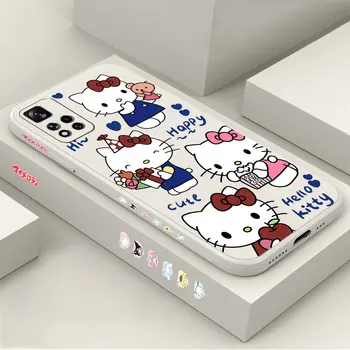 Аниме Сладък Калъф за телефон Здравей K-Kitty Xiaomi Redmi Note 13 12 12T 11 11T 11R 11E Pro Plus 10 9 Pro Max 11S 10T 10S 9S Течен Калъф