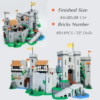 В ПРИСЪСТВИЕТО на Нови строителни блокове King ' s Castle Модел Fit 10305 Creativity Medieval House Bricks на 4 514 бр. Играчки за момчета Подаръчен комплект
