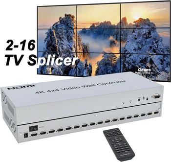 Видеостена 4K 4x4 HDMI Контролер с Множество Екрани Процесор 2x5 1x3 1x4 дървен материал 1x5 2x2 2x3 2x4 4x2 3x2 3x3 3x4 3x5 TV Wall Video Splicer
