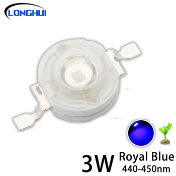 Високи Ярки Led Чипове 3 W Royal Blue 440-450 нм 3-3,6 700 мА Лампа За Отглеждане на Растения Мъниста За Засаждане на Растения, Отглеждащи Зеленчуци