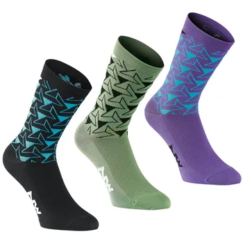 Висококачествени Дишащи Баскетболни чорапи, Компресия Колоездене, чорапи, мъжки и женски футболни чорапи, чорапи за колоездене 4 цвята, футболни