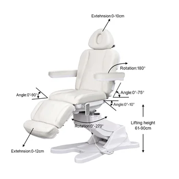 Въртящо електрическо педикюрное стол с добро качество, косметологическая легло за лице и масажна маса