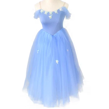 Градиентное Дълга рокля-пакет за деца и възрастни, лилаво Романтични балетные костюми-пачки, поли за ориенталски танци за момичета и жени, Балерина
