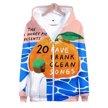 Грубите hoody Ocean 3D с цип, hoody За жени/мъже, Градинска облекло Harajuku с дълъг ръкав, 2021, Американска певица, Модни дрехи Плюс размер