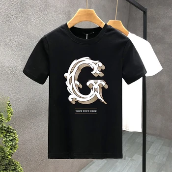 Дизайнерски буквата G За мъжки тениски от памук, с висококачествена творчески принтом 2yk, летни тениски на луксозна марка, маркови блузи унисекс Оверсайз