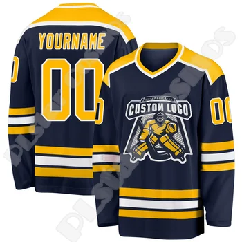 Директна доставка, хокей на майк, потребителско име, номер на логото на отбора, пъстър пуловер с дълги ръкави, 3DPrint, ежедневни блузи Harajuku XA3