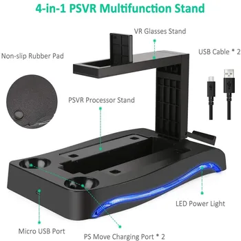 Док-Станция За Зареждане на Батерията Зарядно Устройство За Sony Play Station, Playstation PS 4 VR Очила Viar Каска PSVR PS4 Игра Move Motion Контролер