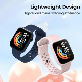 За 2022 НОВИТЕ Смарт часовници Мъжки Дамски Умен Часовник LED Часовник Watch Водоустойчив Безжични Зарядни Силиконови Цифрови Спорт Часовници