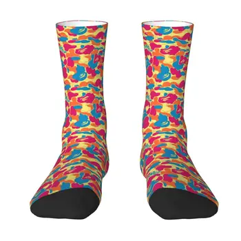 Забавни луксозни камуфляжные чорапи За мъже и жени, топли Модерни Футболни спортни чорапи с 3D принтом