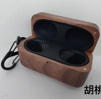 Защитен калъф за слушалките от орехово дърво за слушалки Sony WF-1000XM5 Bluetooth, защитен калъф за слушалки с плетене на една кука, аксесоар за слушалки