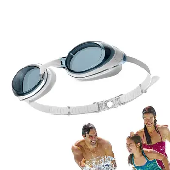Защитни очила за плуване, без замъгляване, предпазни очила за плуване с покритие покритие, очила за басейн, регулируеми силиконови очила за гмуркане