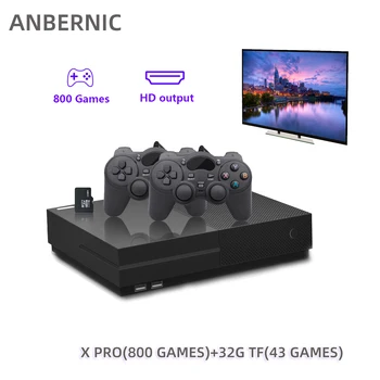 Игрова конзола ANBERNIC XPRO 64-битов телевизор, съвместими с HDMI 800 семейни игри, ретро-видеоигровый плейър X Pro 32G TF 43 игри