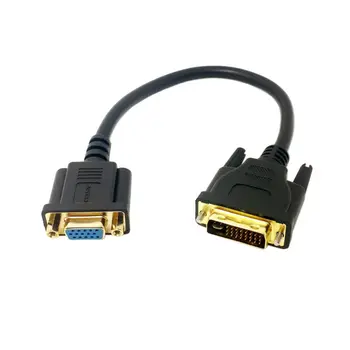 Кабел DVI-I към VGA DVI 24 + 5 plug-VGA кабел за телевизор PS3 PS4 PC Дисплей 1080P 30 см