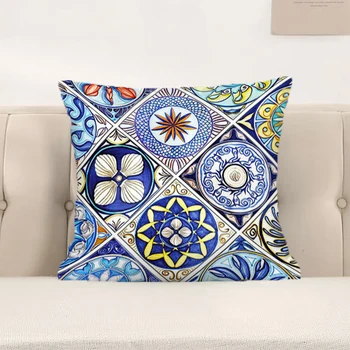 Калъфка Декоративни възглавници в средиземноморски стил за дивана, калъфки за възглавници, луксозни калъфи за възглавници, Калъфки за прегръдки
