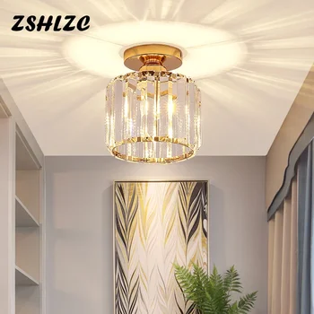 Модерен led тавана лампа, начало декор, Кристален полилей, лукс за хол, спалня, Тавана лампа, антре, коридор, коридорных осветителни тела