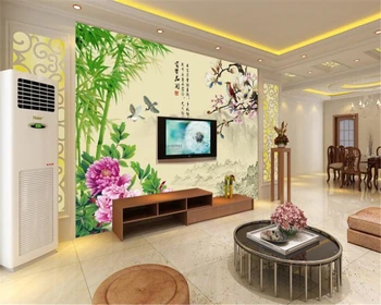 модерна декоративна живопис beibehang, красиви тапети с цветя, богата на магнолия, божур, вътрешен фон, 3D тапети