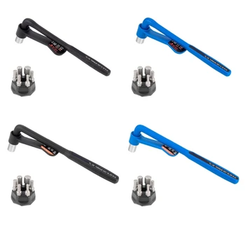 Мотори Динамометричен ключ, с набори от бита Преносим малък инструмент за шест двустранен ключ за планински велосипеди