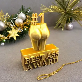 Най-добрата Награда За Задника Подарък за Възлагане На Декоративна Забавно Статуетка на Златен Фалшив Трофей за Тържества, Церемонии Конкурси Признателност Възрастни