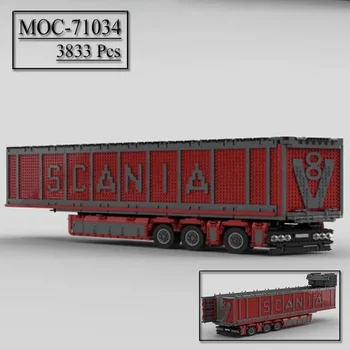 Нов MOC-71034 3833шт Камион, Контейнер Модел за Сглобяване на Комплект Строителни Блокове самостоятелно блокиране Тухла Детски Играчки Коледен Подарък