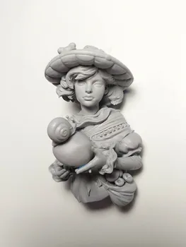 Нова колекция от модели в разглобено формата на 1/10 бюста на древната жена-офицер, фигурка от смола, неокрашенная модел