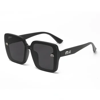 Нови Квадратни Големи Слънчеви очила за жени, дизайн на луксозна марка M, Слънчеви очила за дами и момичета, Пудровые очила с фенерче, Очила с UV400 Oculos De Sol