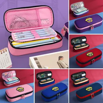 Оксфорд чанта за съхранение на канцеларски материали, лесна преносима многофункционална чанта за писалки, чанта за писалки с голям капацитет, студентски чанта за писалки